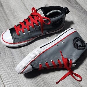 Converse Chuck Taylor All Star Street Mid Leather Sneakers Womens Size 8